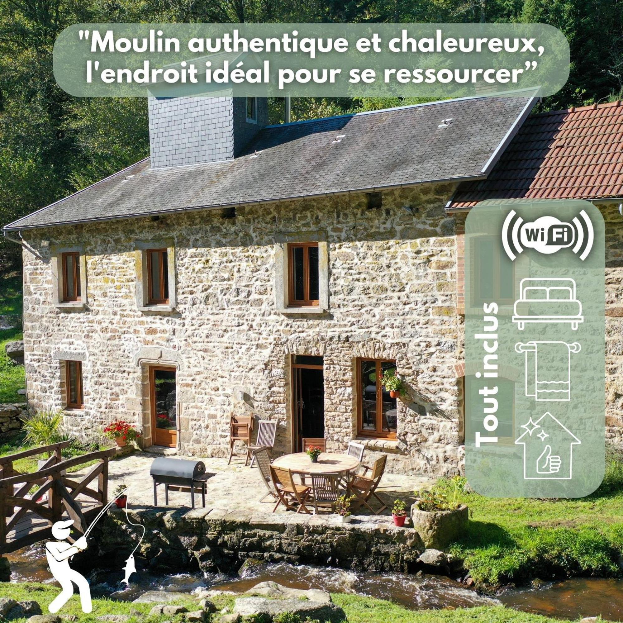 Authentique Moulin Tout Inclus-Moulin De Lavaugarde Thauron Exteriör bild